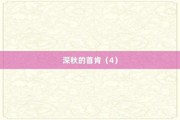 深秋的首肯（4）